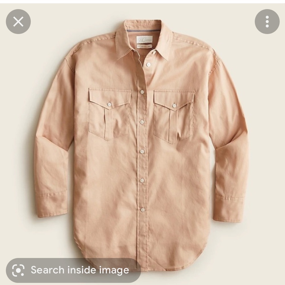 NWT J. Crew Relaxed-fit shirt in herringbone twill